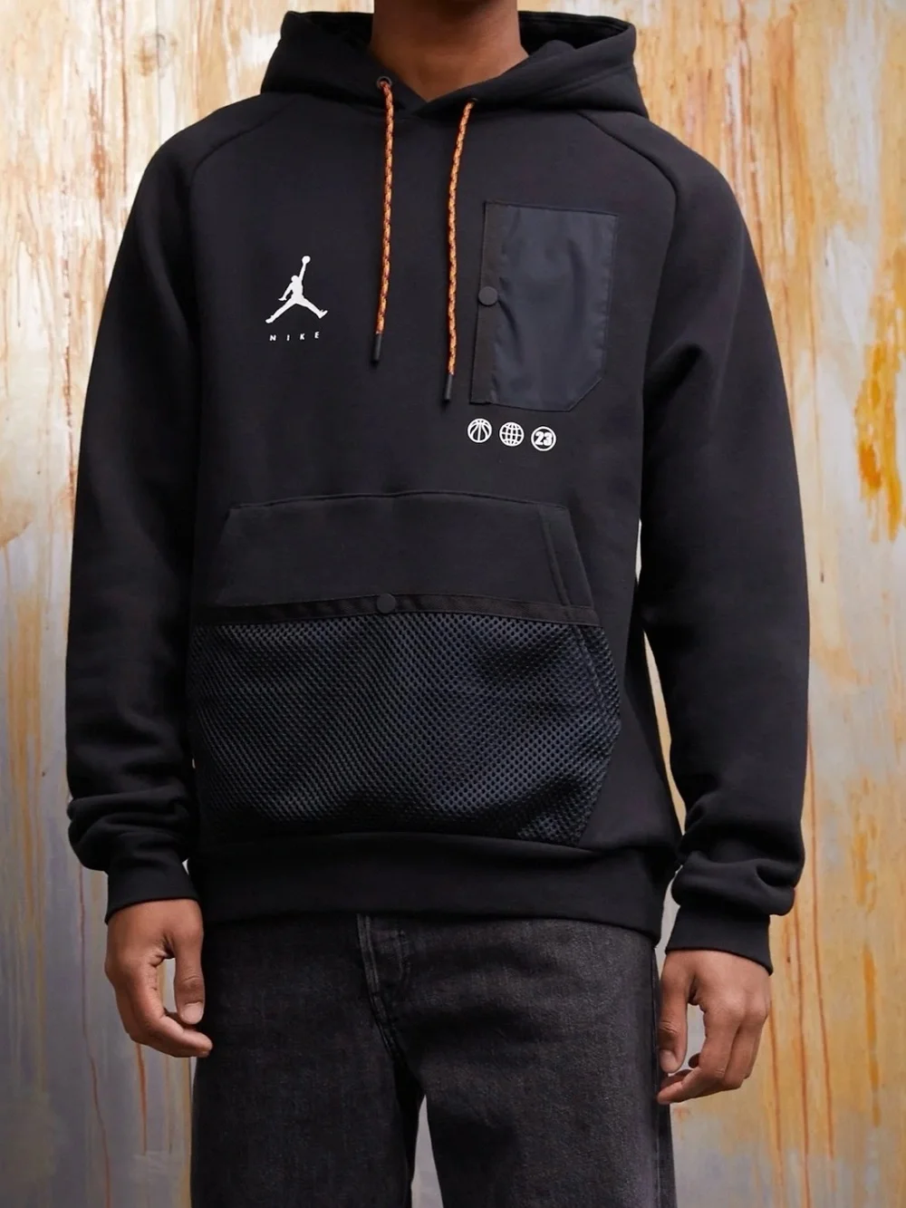 Jordan Jumpman Statement Fleece Pullover Hoodie in black S